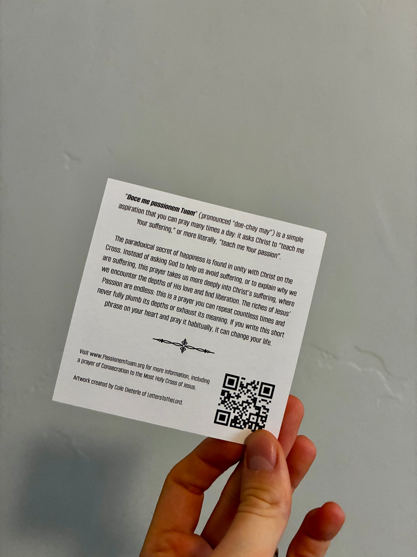 Crucifixion "Doce Me Passionem Tuam"