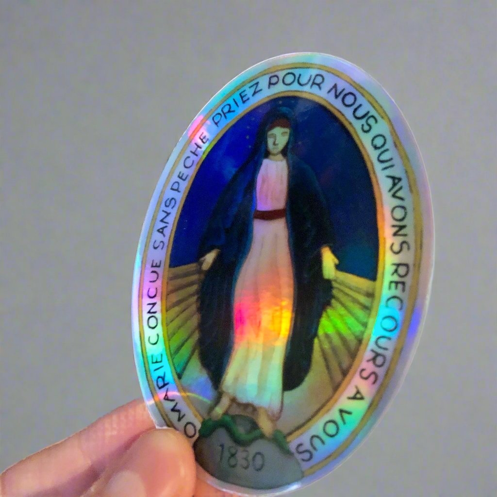 Miraculous Medal Sticker (Back)