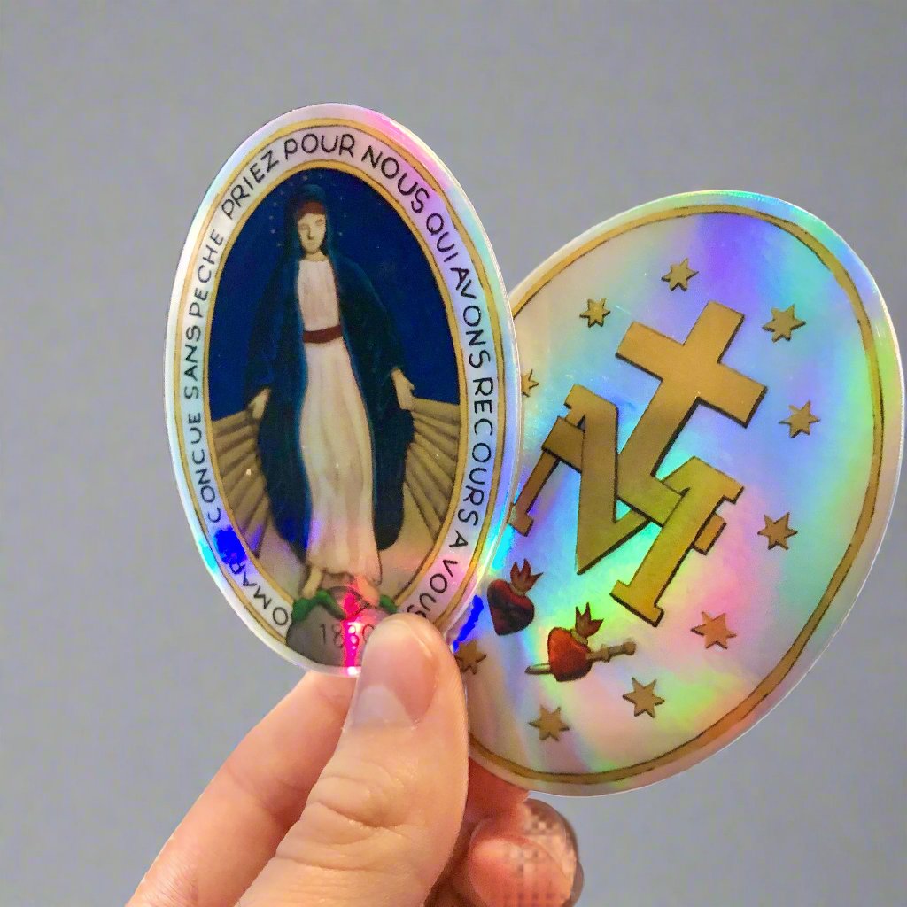Miraculous Medal Sticker (Back)