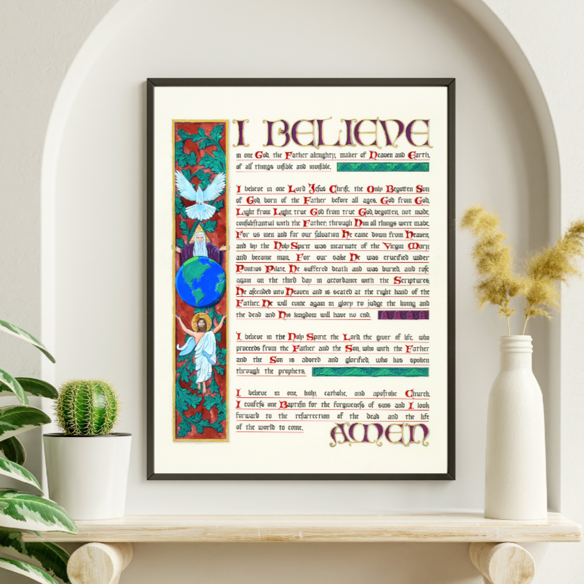 Nicene Creed I Believe In One God Illuminated Calligraphy Prayer nicene-creed-i-believe-in-one-god-illuminated-calligraphy-prayer