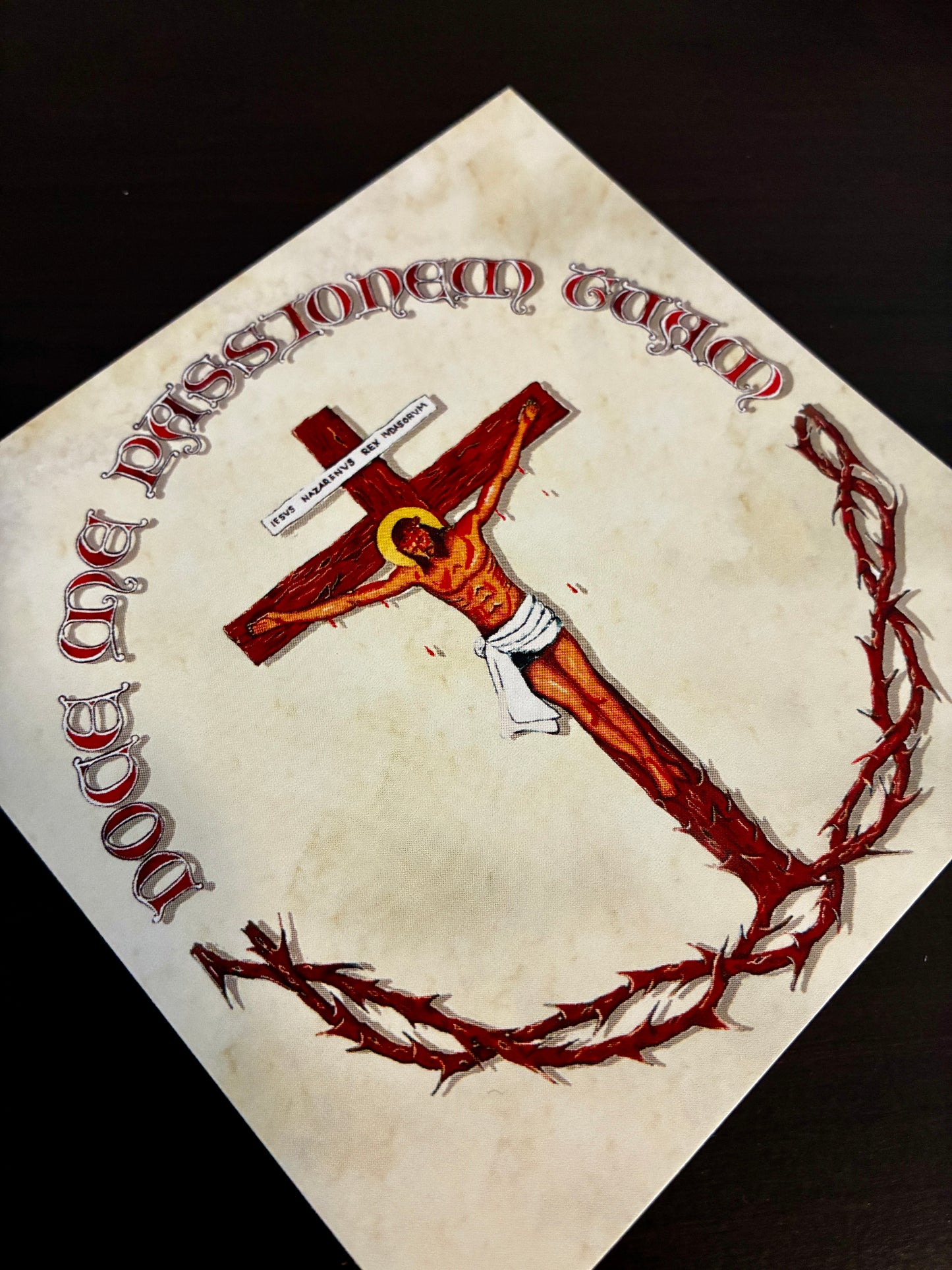 Doce Me Passionem - Teach Me Your Passion Prayer Card