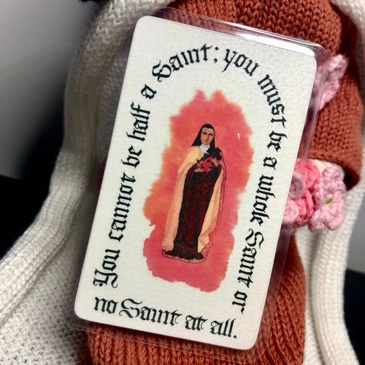 "Whole Saint" Therese of Lisieux Bookmark/Prayer Card