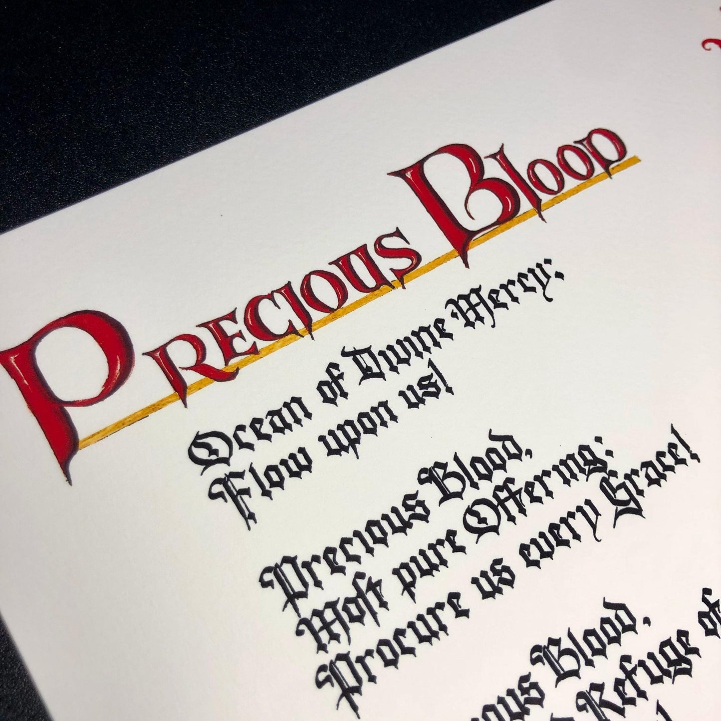 Precious Blood of Jesus Print - St. Catherine of Siena Prayer - Sacred Heart & Chalice Art - Catholic Wall Decor - Eucharistic Gift