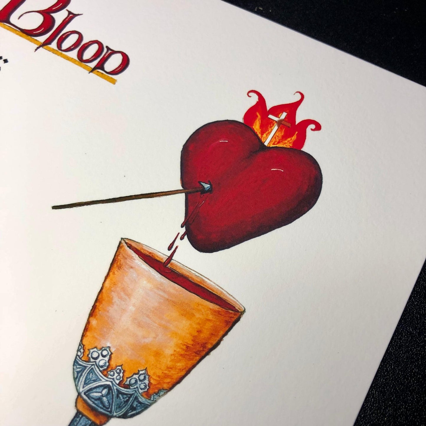 Precious Blood of Jesus Print - St. Catherine of Siena Prayer - Sacred Heart & Chalice Art - Catholic Wall Decor - Eucharistic Gift