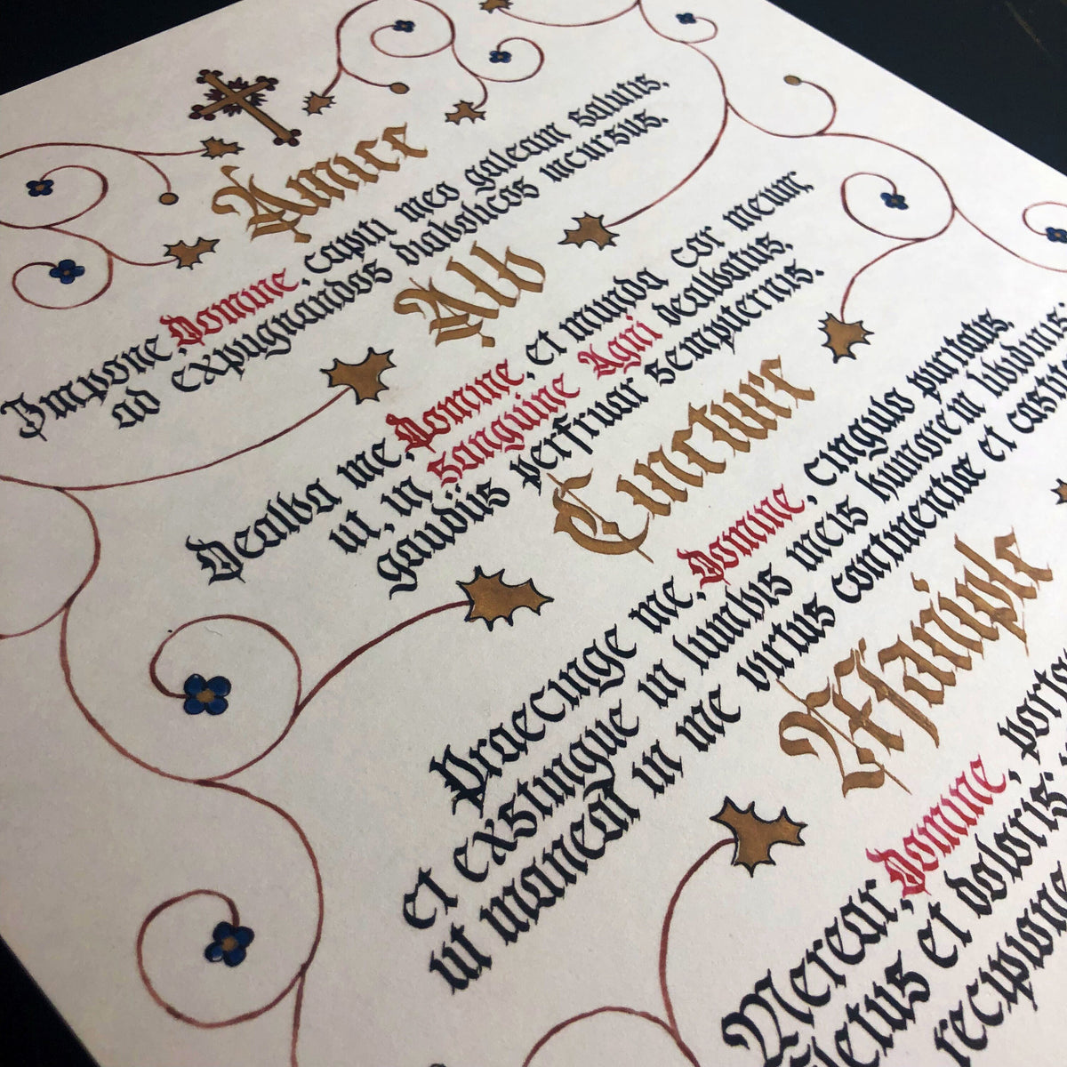 Priest Lettering Priest/Deacon Vesting and Handwashing Prayers, English or Latin ...