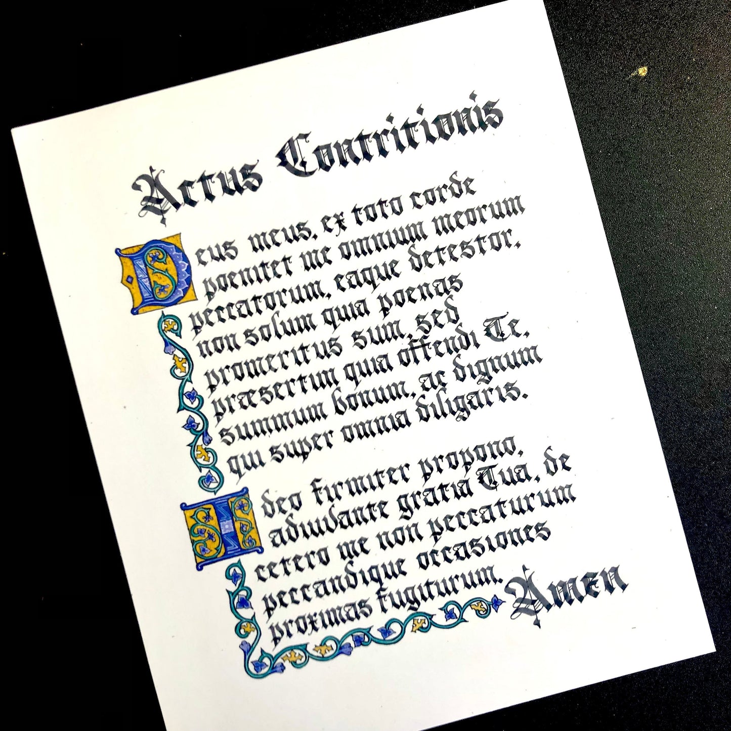 Act of Contrition - English/Spanish/Latin